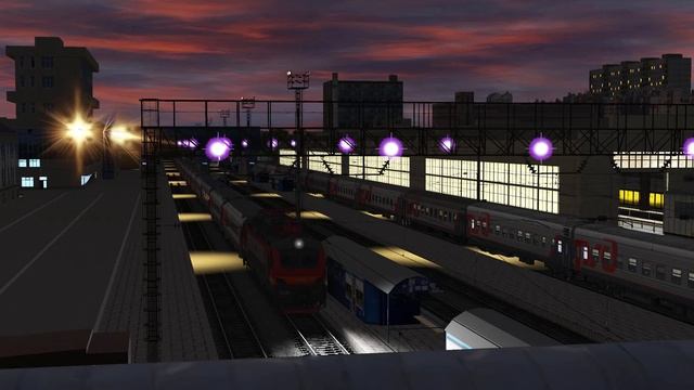 Вечер на станции Ростов - Главный в Trainz19