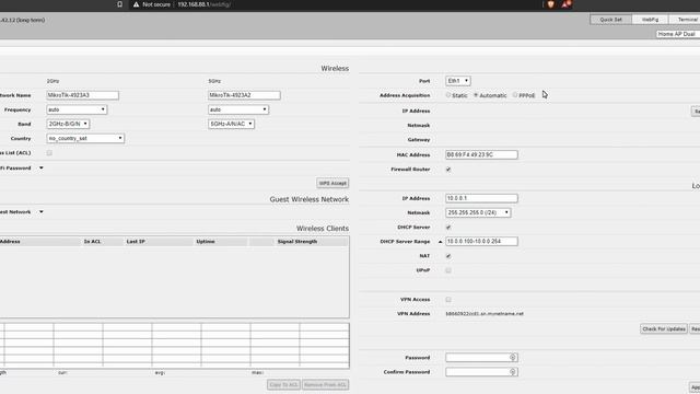 (2) Initial Setup Of A MikroTik Router
