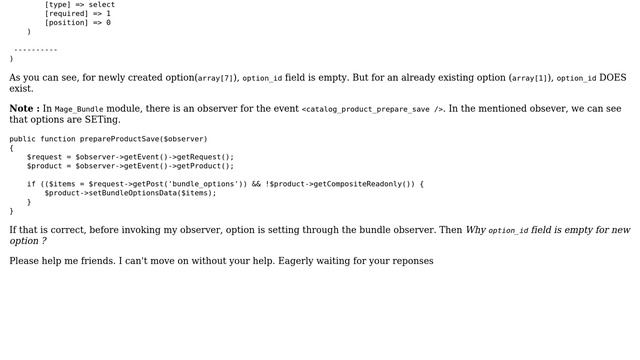 Magento: Where is Option Id of Newly Added Option For Bundle Product? смотреть онлайн