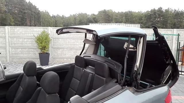 307 CC roof opening process. смотреть онлайн