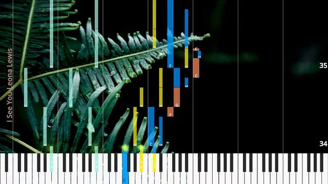 🎹I See You, Chord & Lyrics, Leona Lewis, Synthesia Piano смотреть онлайн