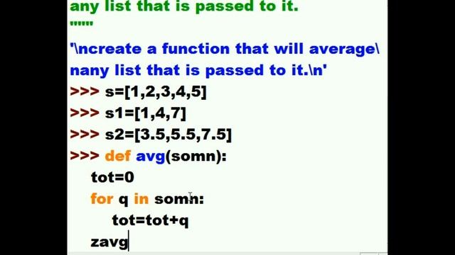 Python function: Get average of any list смотреть онлайн