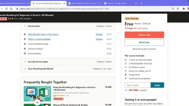 Free Microsoft Excel Udemy Certification Course | Excel Dashboards & Data Visualization Mastery. смотреть онлайн