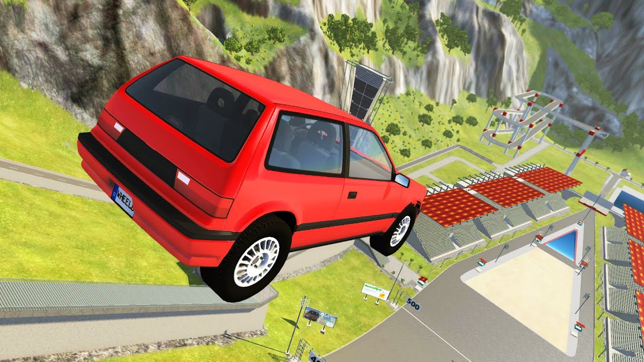Moon Gravity Car Jumps  – BeamNG Drive|CrashBoomPunk