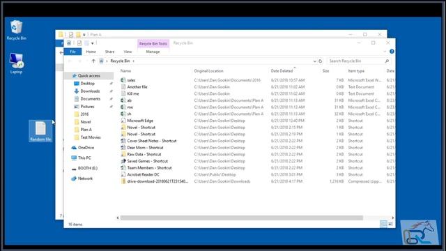 Recovering a deleted file in Windows смотреть онлайн