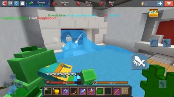 Power of FREE Legendary Sword in Bed wars? #BGTube - BlockmanGo