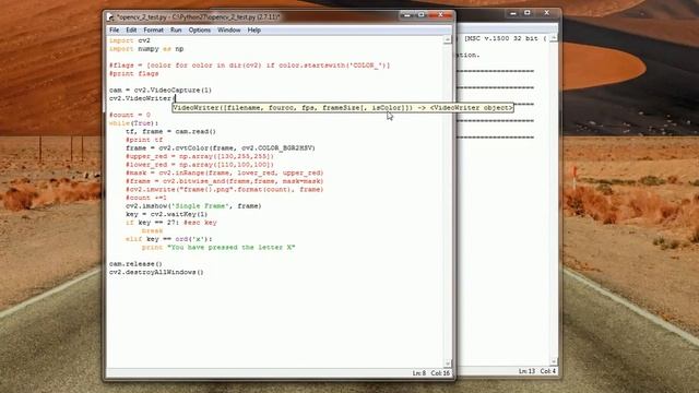 OpenCV3 Tutorials 5: Saving from Camera to Disk смотреть онлайн