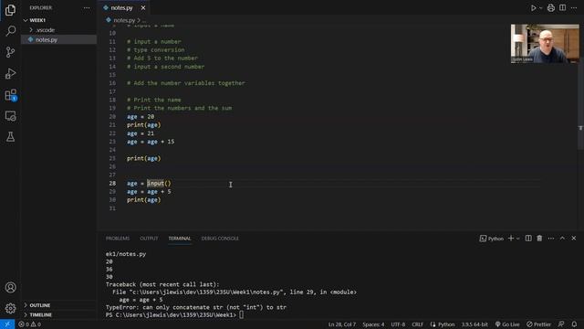 Python - Let's Code : Variables and Input смотреть онлайн