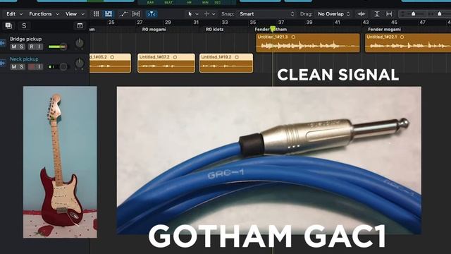 Gotham GAC1 Vs Mogami 2524 Vs Klotz AC110 (Guitar Cable Comparison)