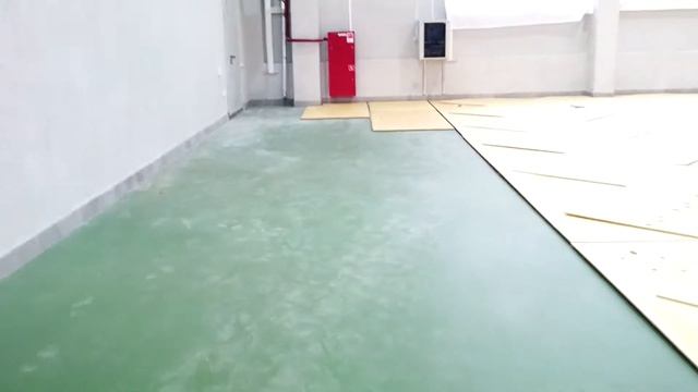 Подготовка основания под паркет в спортивном зале. смотреть онлайн