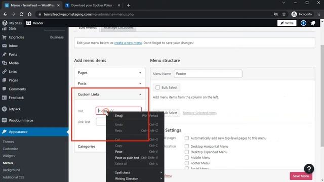 Link to a Cookies Policy URL using Menus on WordPress.com смотреть онлайн