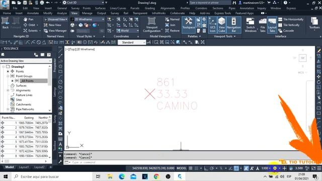 TUTORIA DE COMO VER BARRA DE COORDENADAS EN AUTOCAD CIVIL 3D 2021- VISIBLE ACTIVADA смотреть онлайн