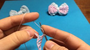 DIY Бантик вязанный крючком Мастер класс