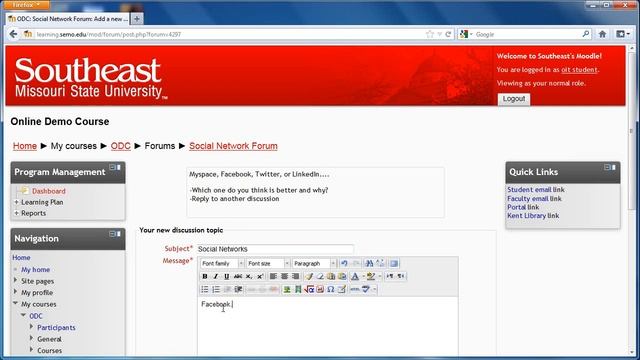 Moodle Demo Course - Navigating Forums смотреть онлайн
