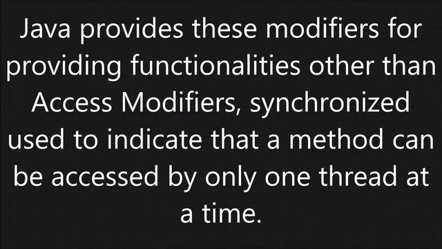 What do you mean by synchronized Non Access Modifier? | Java Interview Questions смотреть онлайн