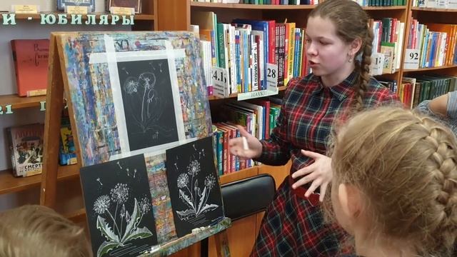 Мастер-класс. Рисуем одуванчики. Графика. смотреть онлайн