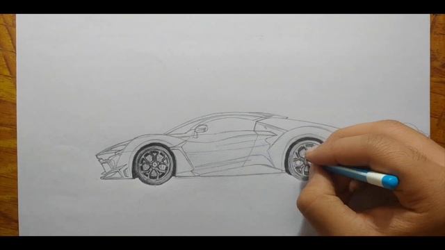 How to Draw Fenyr supercar | W Motors | Using HB pencil смотреть онлайн