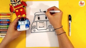 Как нарисовать Робокар Поли / How to draw Robocar Poly