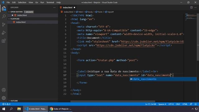 PHP 8 PARTE 2 #080 INTRODUÇÃO AO USO DO FLATPICKR смотреть онлайн