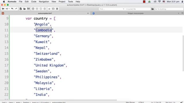 jQueryUI - Widget Autocomplete 1 - Introduction to Autocomplete Widget смотреть онлайн