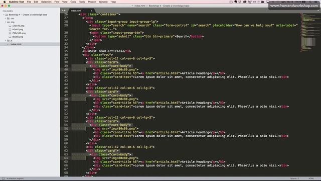 Bootstrap 4: Create a knowledge base – Index – Responsive adjustments смотреть онлайн