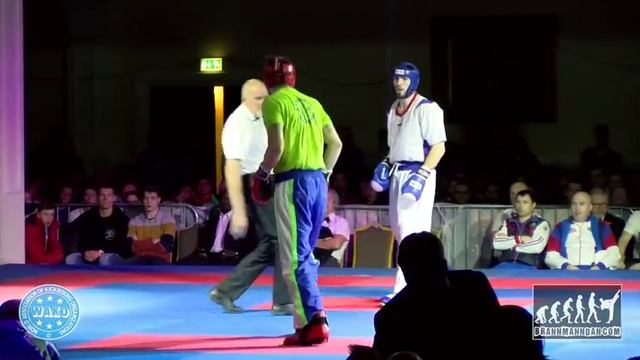 Admir Sinanbegovic SLO V Sergey Ponomarev RUS WAKO World Championships 2015