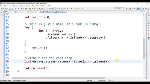 count even numbers in java смотреть онлайн