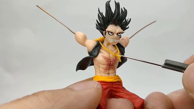 Monkey D. Luffy [Gear 4 Snakeman] - One Piece - Polymer Clay Tutorial смотреть онлайн