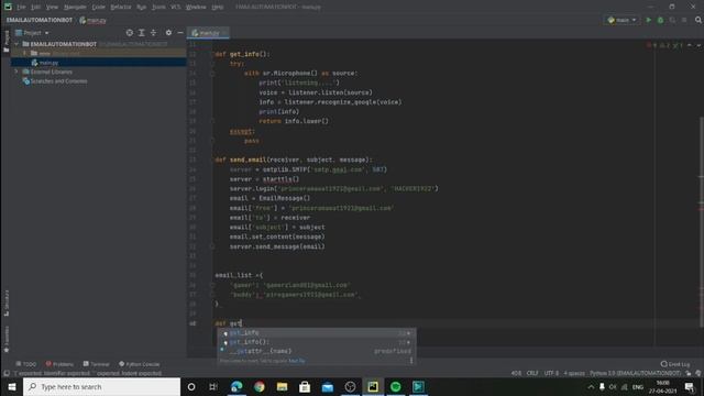 Don't Type Email, Create Your Own Email Bot | Python Project | Email Automation Bot | Learn Python смотреть онлайн