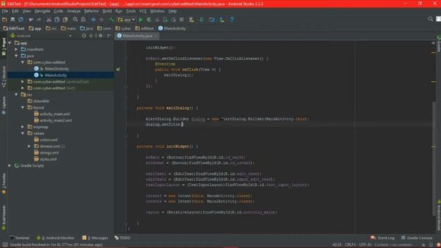 Android Studio - EditText Tutorial [Intent AlertDialog Floating Label SupportDesign] смотреть онлайн