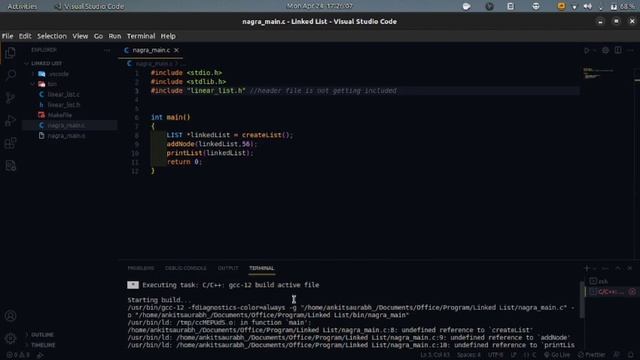 Add and link your header file with main file in VS Code Ubuntu 22.04 C/C++. Undefined reference to смотреть онлайн