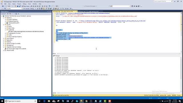 How to enable SQL Server Managed Backup in Microsoft Azure storage using Powershell and SSMS Part 2 смотреть онлайн