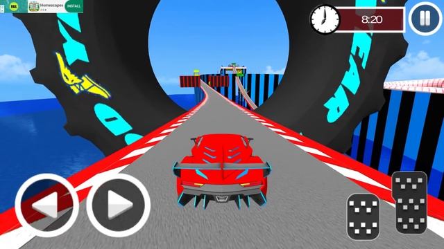Ultimate Racing derby fast Stunts 3D RED Sports Car #2 Android GamePlay смотреть онлайн