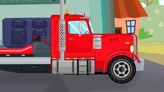 Tractor Excavator And Combine Harvester In The Draw Fairy Tale | Traktor & Tractor Cartonn For Kids