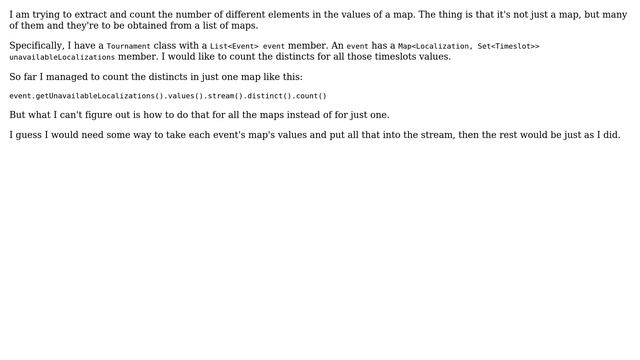 Java Stream. Extracting distinct values of multiple maps смотреть онлайн