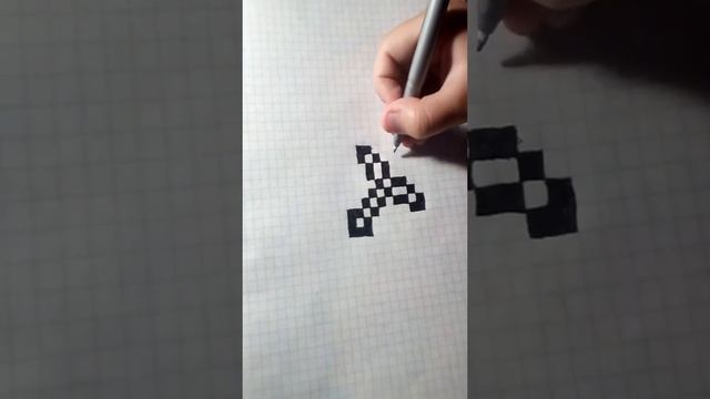 Рисуем каменный меч из Майнкрафта по клеточкам|PIXEL ART смотреть онлайн