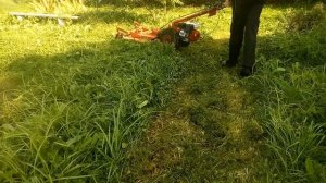 Мотоблок МФ-70 с роторной газонокосилкой.