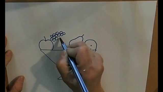 Учимся рисовать Ваза с фруктами Простой рисунок смотреть онлайн