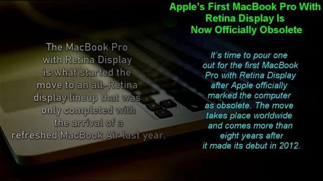 Apple’s First MacBook Pro With Retina Display Is Now Officially Obsolete смотреть онлайн