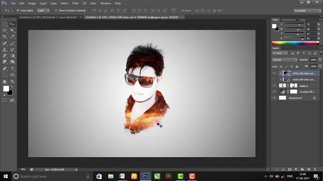 Threshold, Color Range, Ink Splash Effect Photoshop Tutorial смотреть онлайн