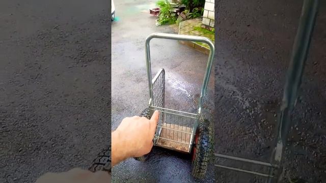 Самодельная тележка для перевозки мешков и баллонов с газом. смотреть онлайн
