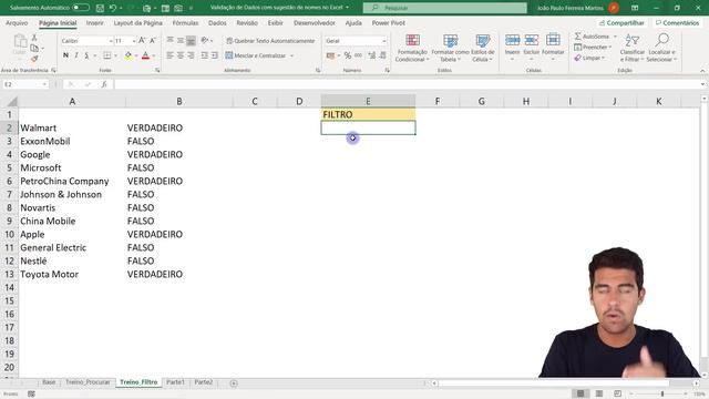 Lista Automática com Sugestão de Nomes no Excel смотреть онлайн