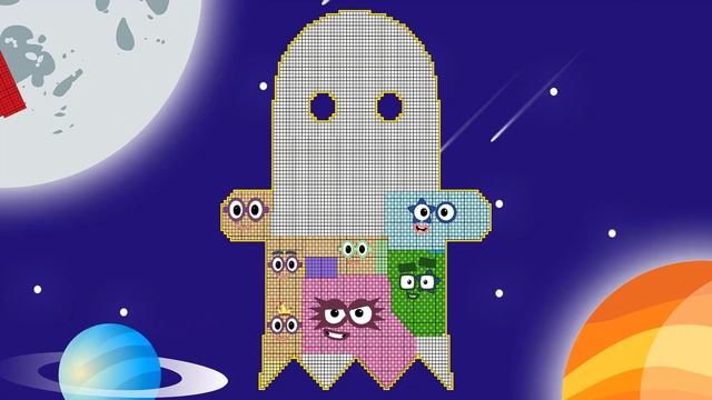 Numberblock ZOMBIE Puzzle Tetris Game 5561 ASMR SPACE Fanmade Animation смотреть онлайн