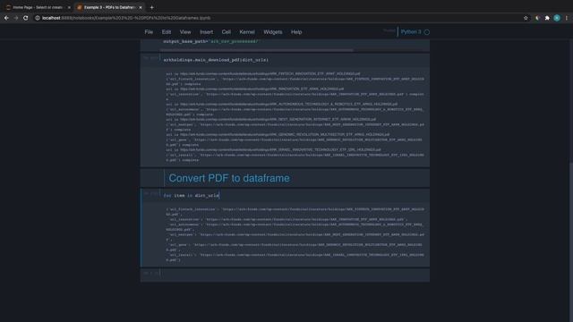 Python Example 3 - How to use Python to extract tables from PDFs - ARK ETFs смотреть онлайн