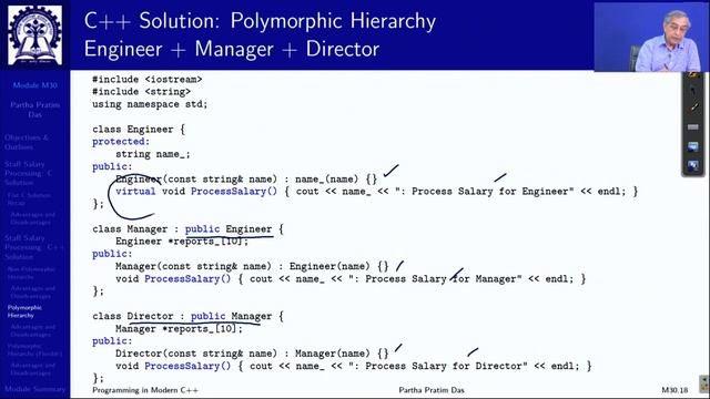 Lecture 30 Polymorphism Part 5 Staff Salary Processing using C++ смотреть онлайн