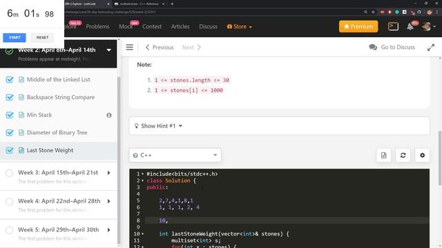 LeetCode Day 12 - Last Stone Weight (C++ & Python) смотреть онлайн