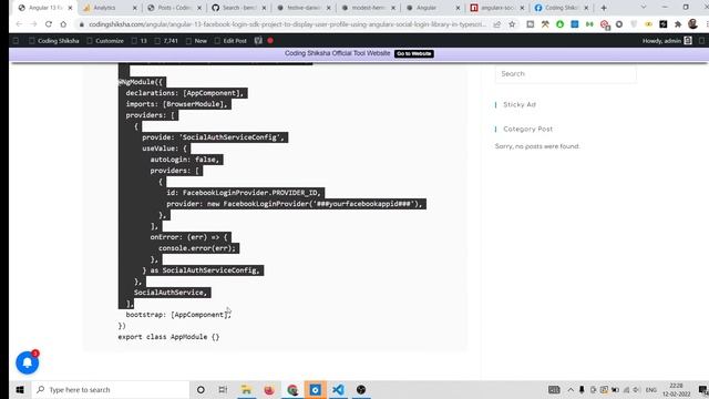 Angular 13 Facebook Login SDK Project to Display User Profile Using angularx-social-login Library смотреть онлайн