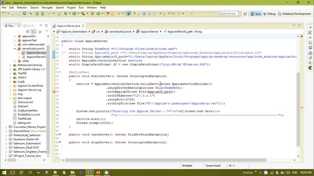 Start and Stop Appium Server Programmatically in Java using AppiumServiceBuilder смотреть онлайн