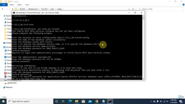 Oracle APEX 20.2 Installation part 2 8K смотреть онлайн