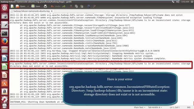 Hadoop : NameNode is not running смотреть онлайн
